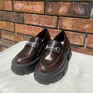 Steve Madden black/brown chunky loafers Size 6